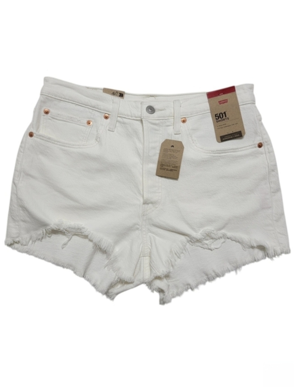 Levi's | 501 Cutoff Original Fit Jean Shorts Whiteboard Denim Stretch NWT
